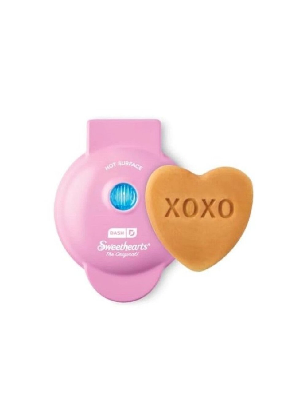 Dash Sweethearts Mini Waffle Maker Pink Heart Shaped XOXO Valentine Brand NEW